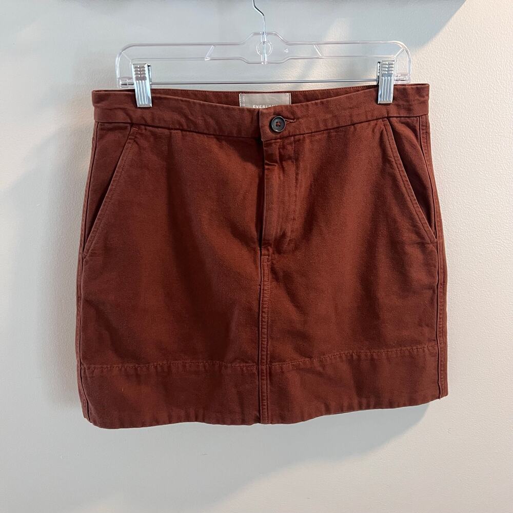 Everlane Brown 100% Cotton Mini Skirt Size 10